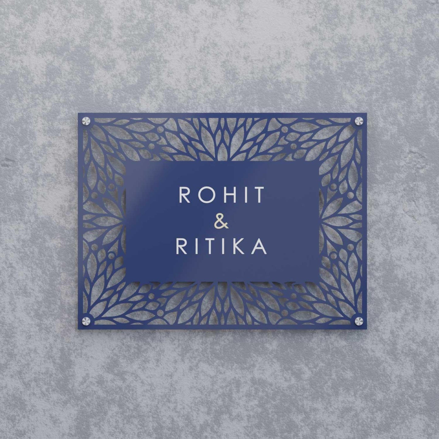 Qurbat - Steel Name Plate - Housenama