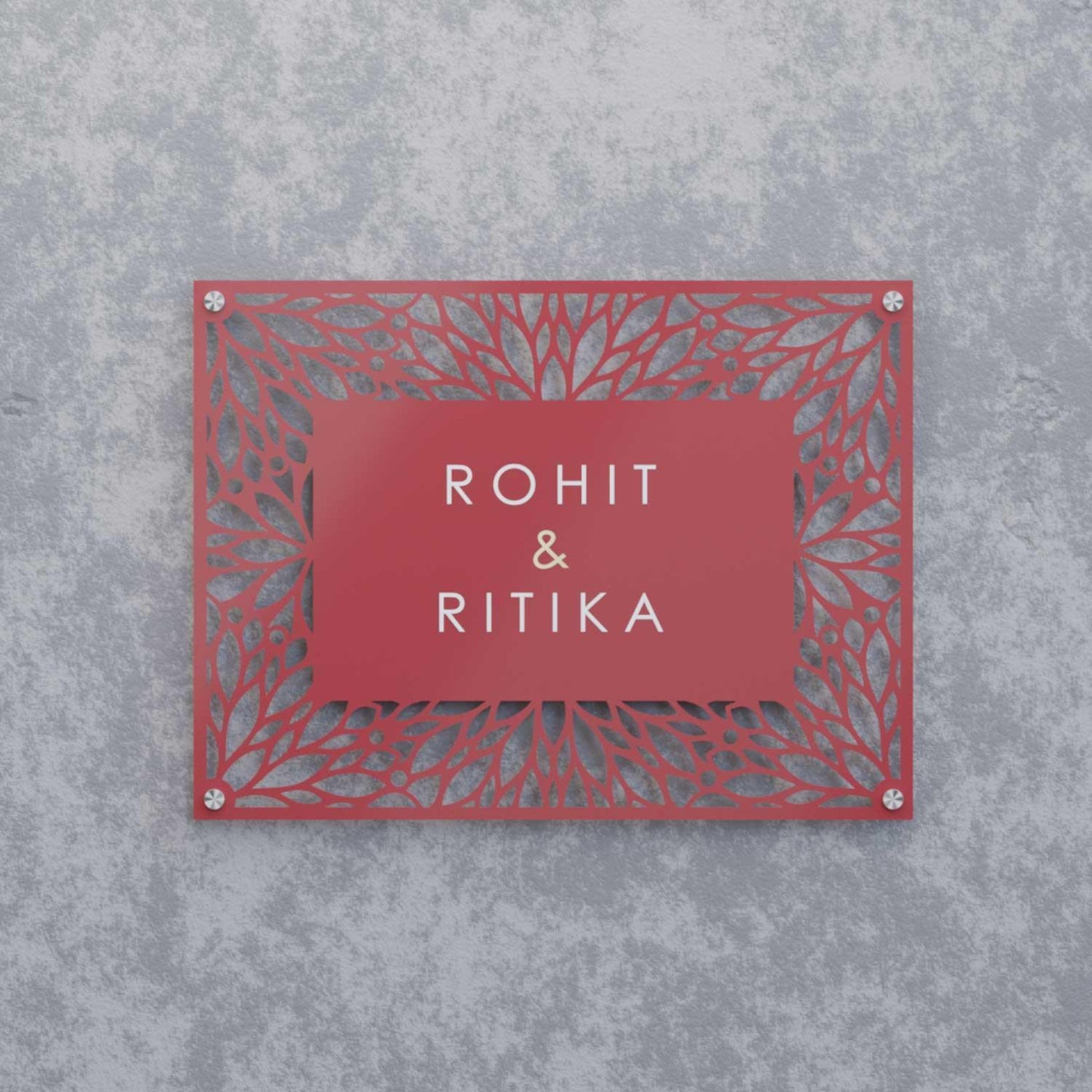 Qurbat - Steel Name Plate - Housenama