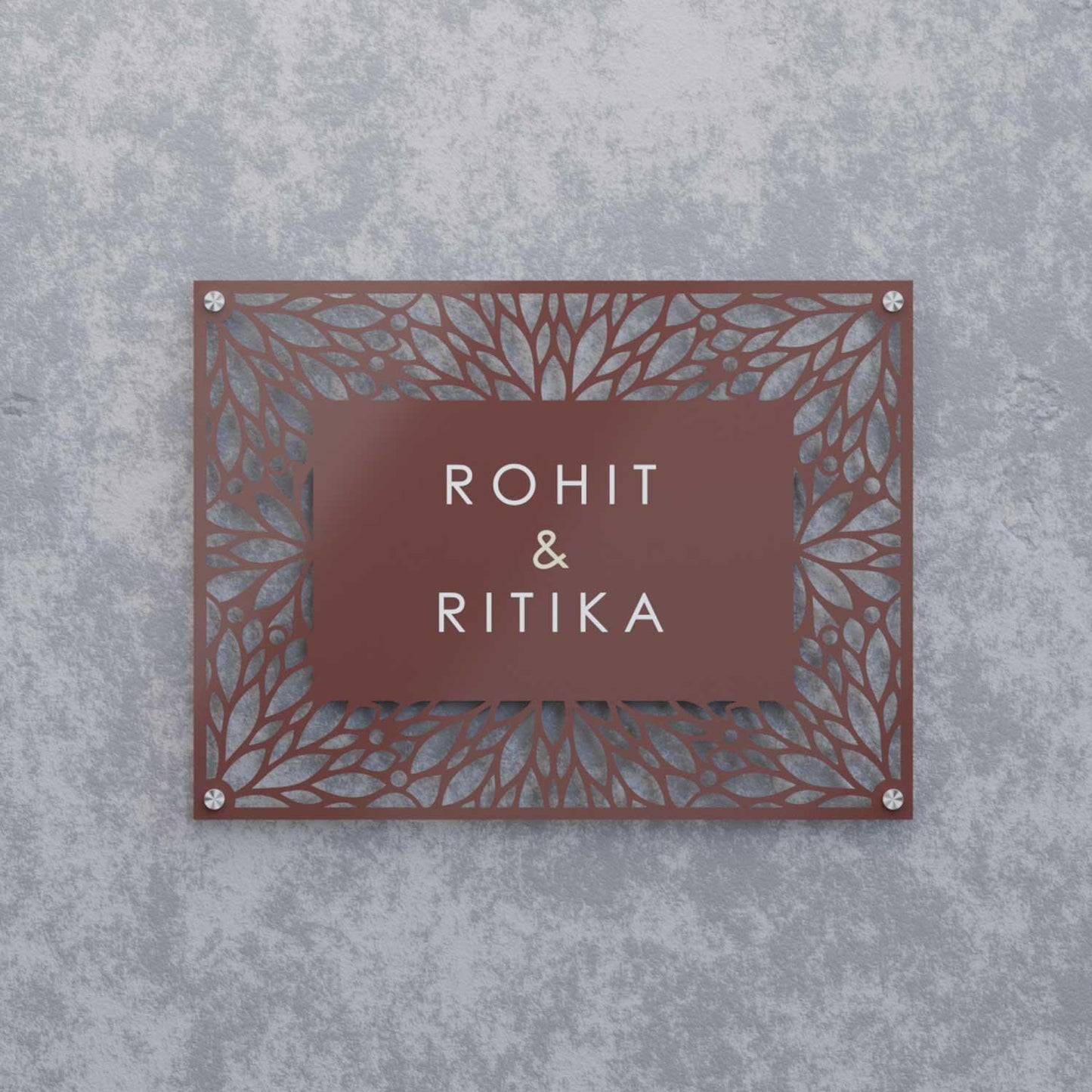 Qurbat - Steel Name Plate - Housenama