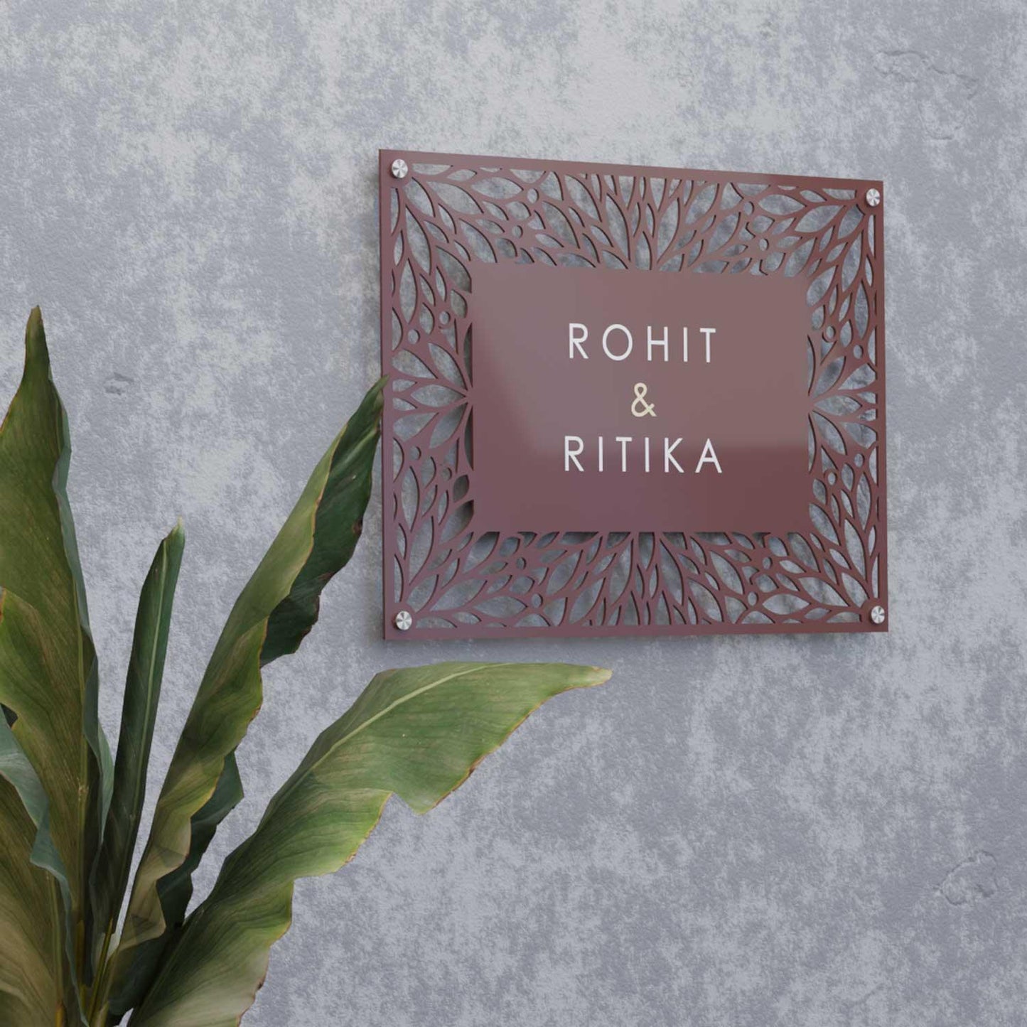 Qurbat - Steel Name Plate - Housenama