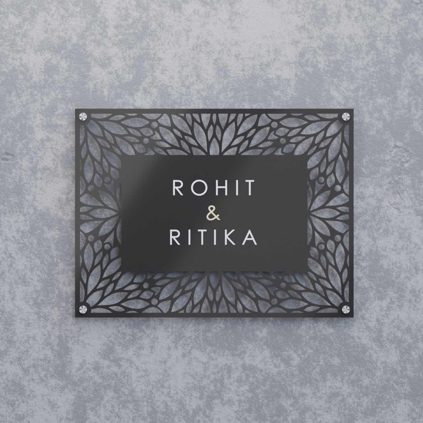 Qurbat - Steel Name Plate - Housenama