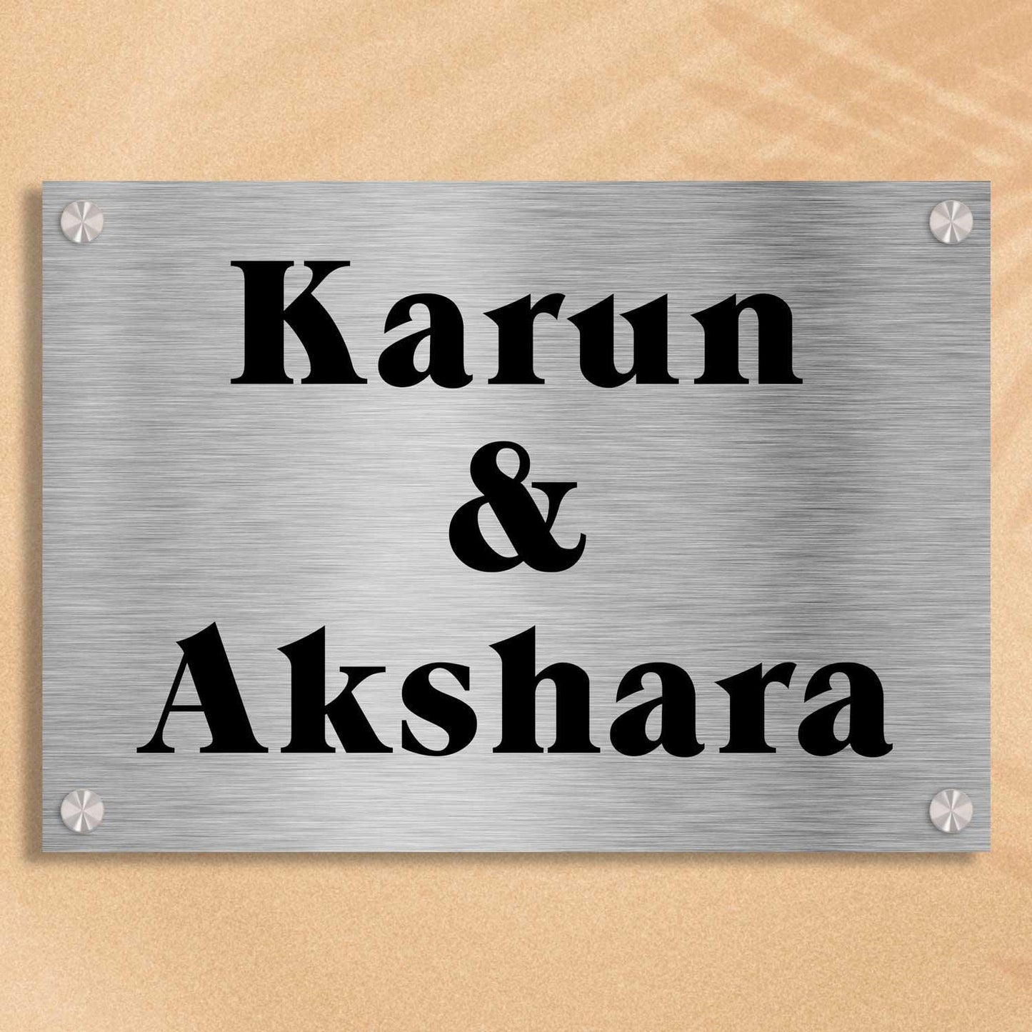 Rectanglica - Stainless Steel Name Plate - Housenama