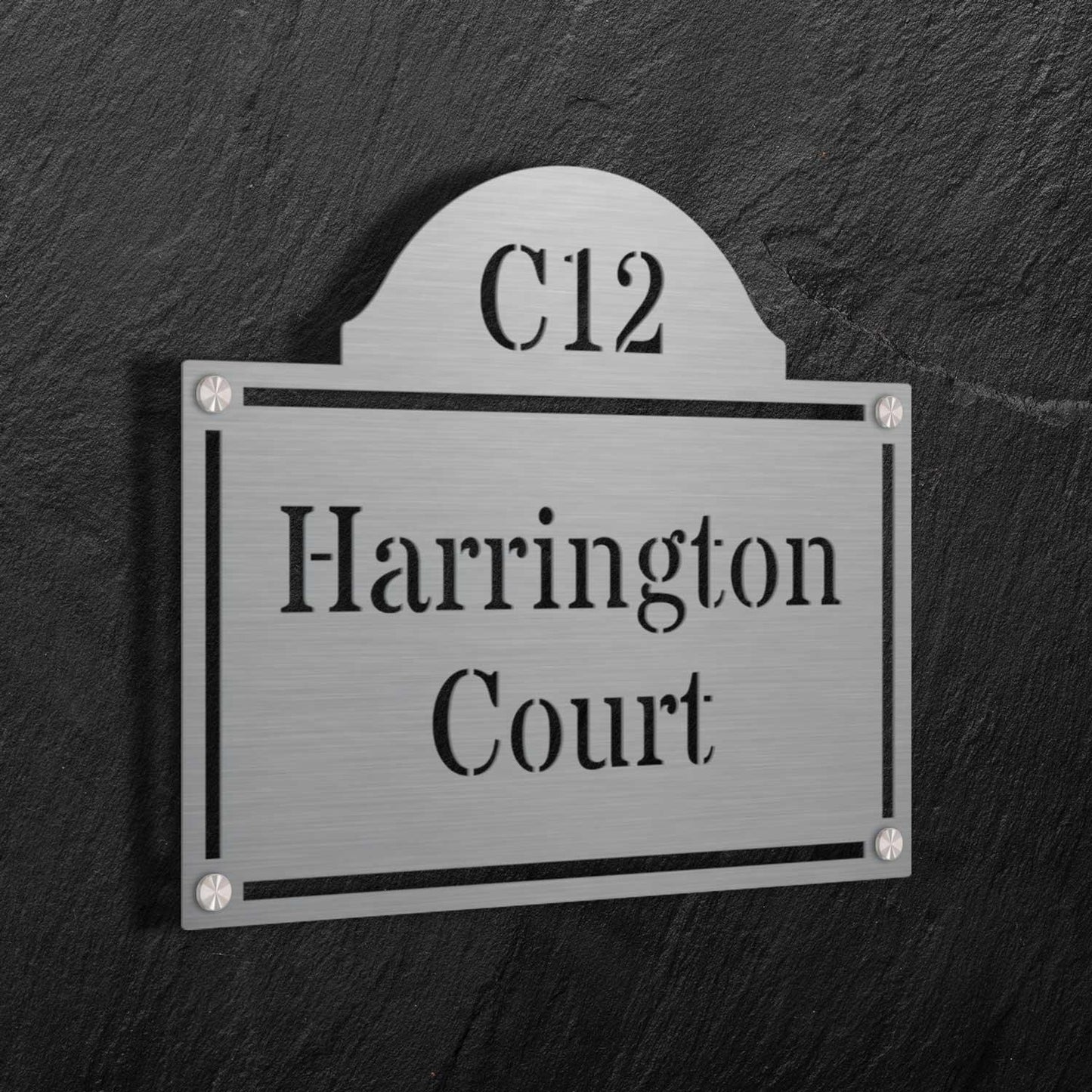 River Road - Stainless Steel Name Plate - Housenama