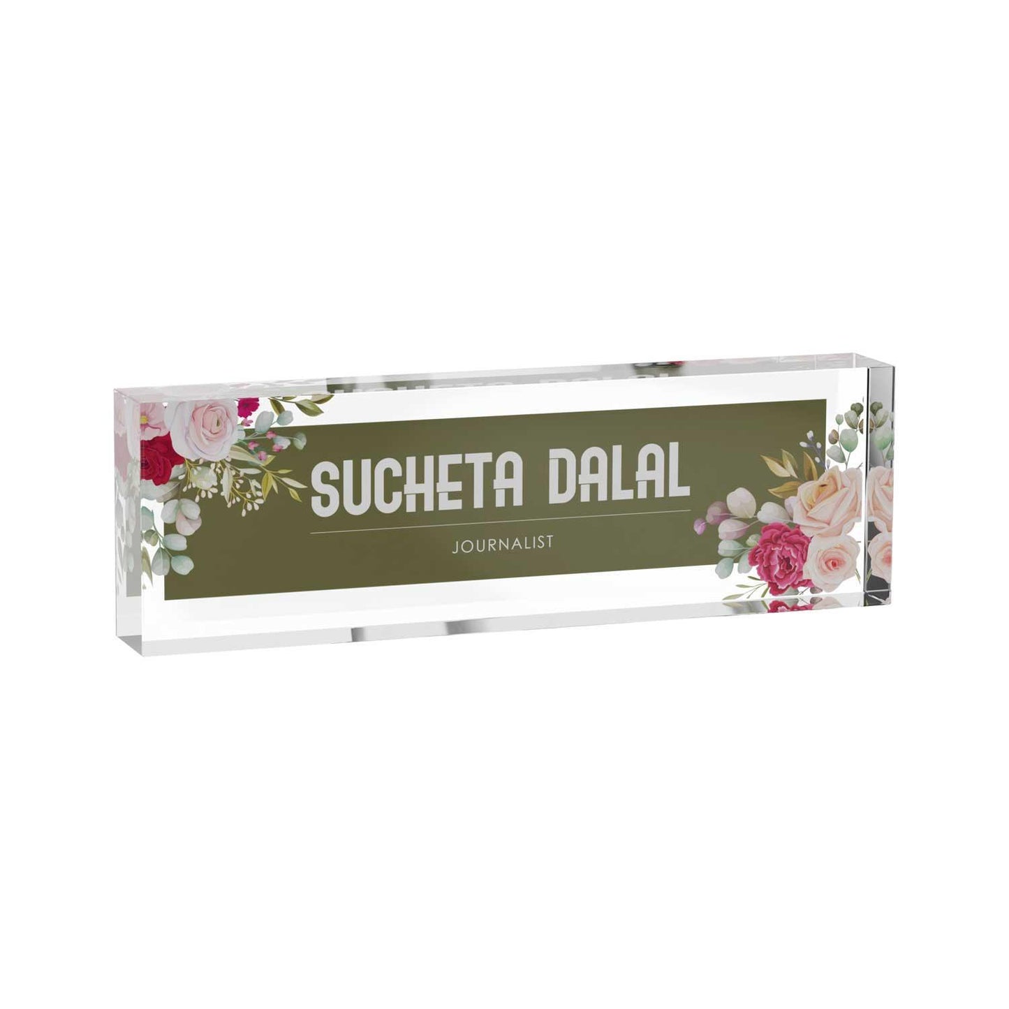 Rosalia - Acrylic Desk Name Plate - Housenama