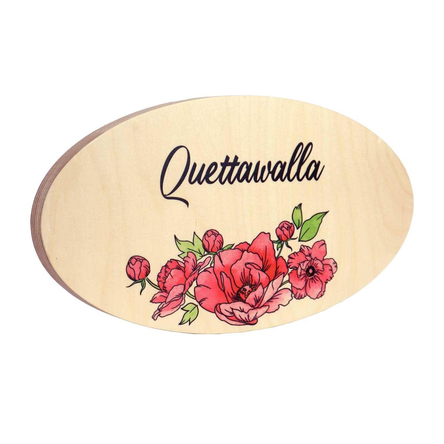 Rosy Times - Wooden Name Plate - Housenama