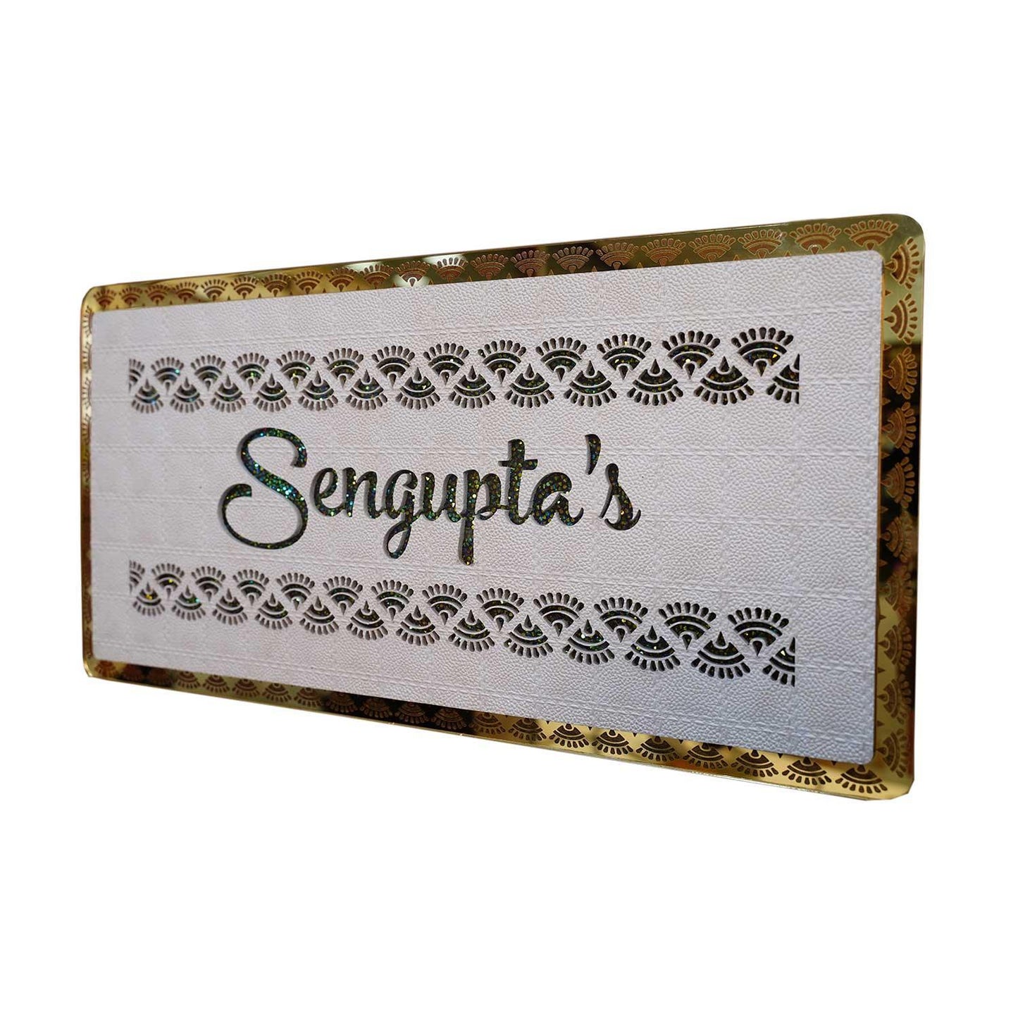 Sengupta - Decorative LED Name Plate - Housenama