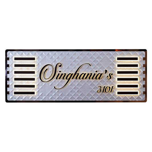 Singhania - Decorative LED Name Plate - Housenama
