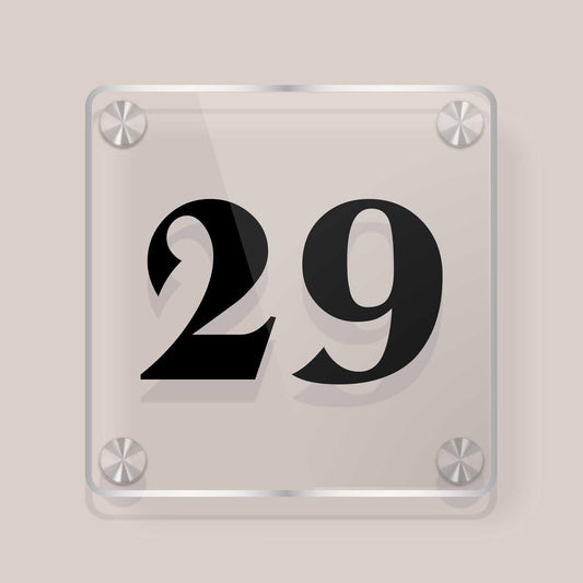 Squarica - House Number Sign - Housenama