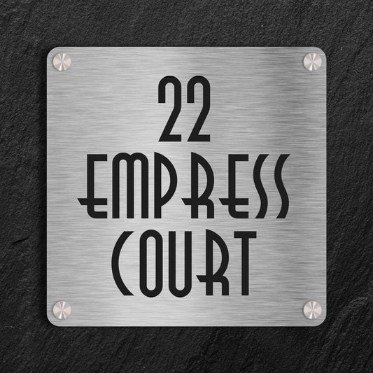 Squarica - Stainless Steel Name Plate - Housenama