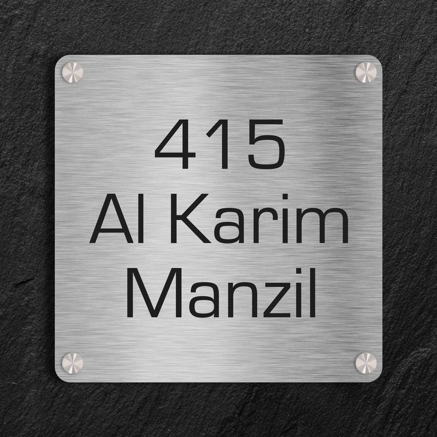 Squarica - Stainless Steel Name Plate - Housenama