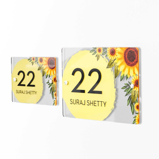 Sunflower - Vintage House Number/Name Sign - Housenama