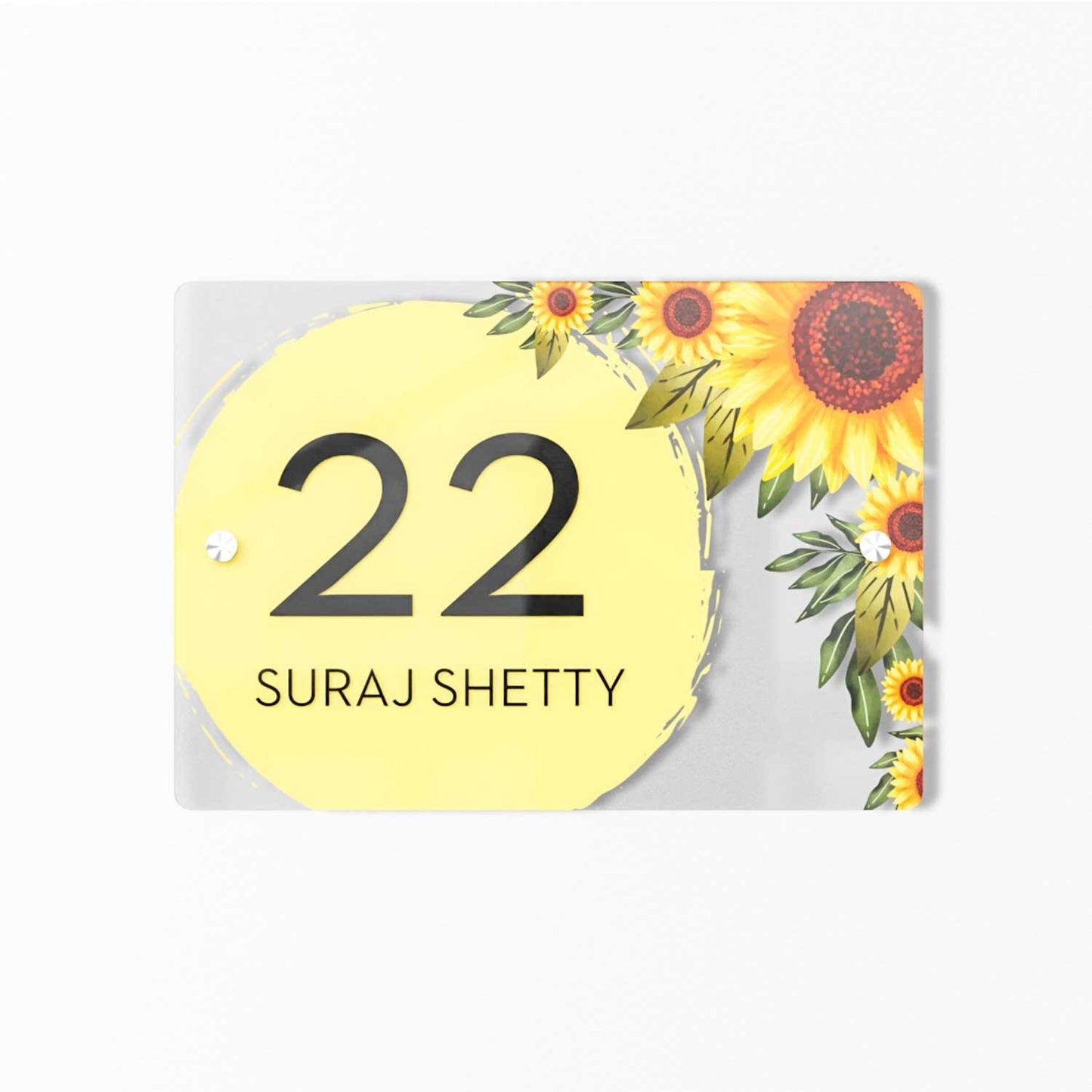Sunflower - Vintage House Number/Name Sign - Housenama