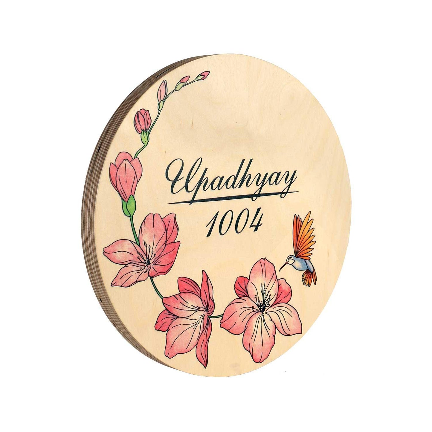 Sweet Petunia - Wooden Name Plate - Housenama