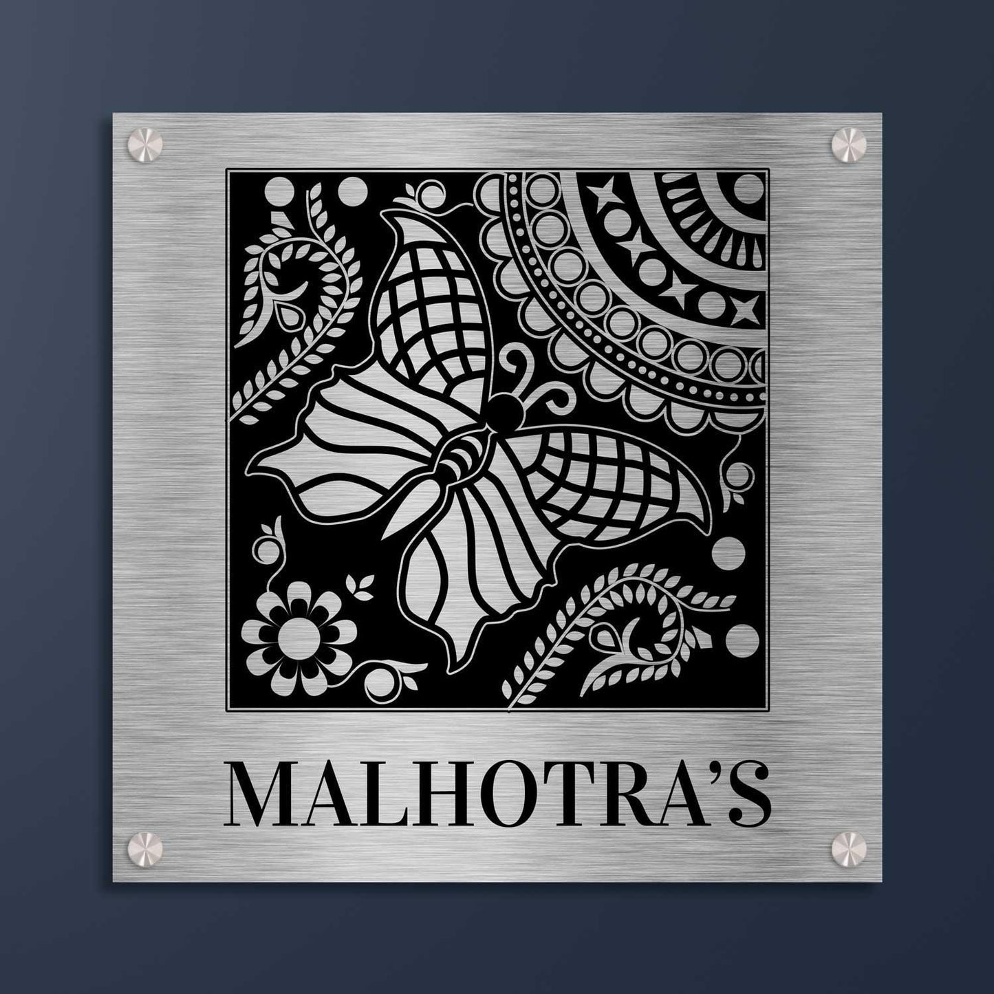 Titlikaar (Lippan) - Stainless Steel Name Plate - Housenama