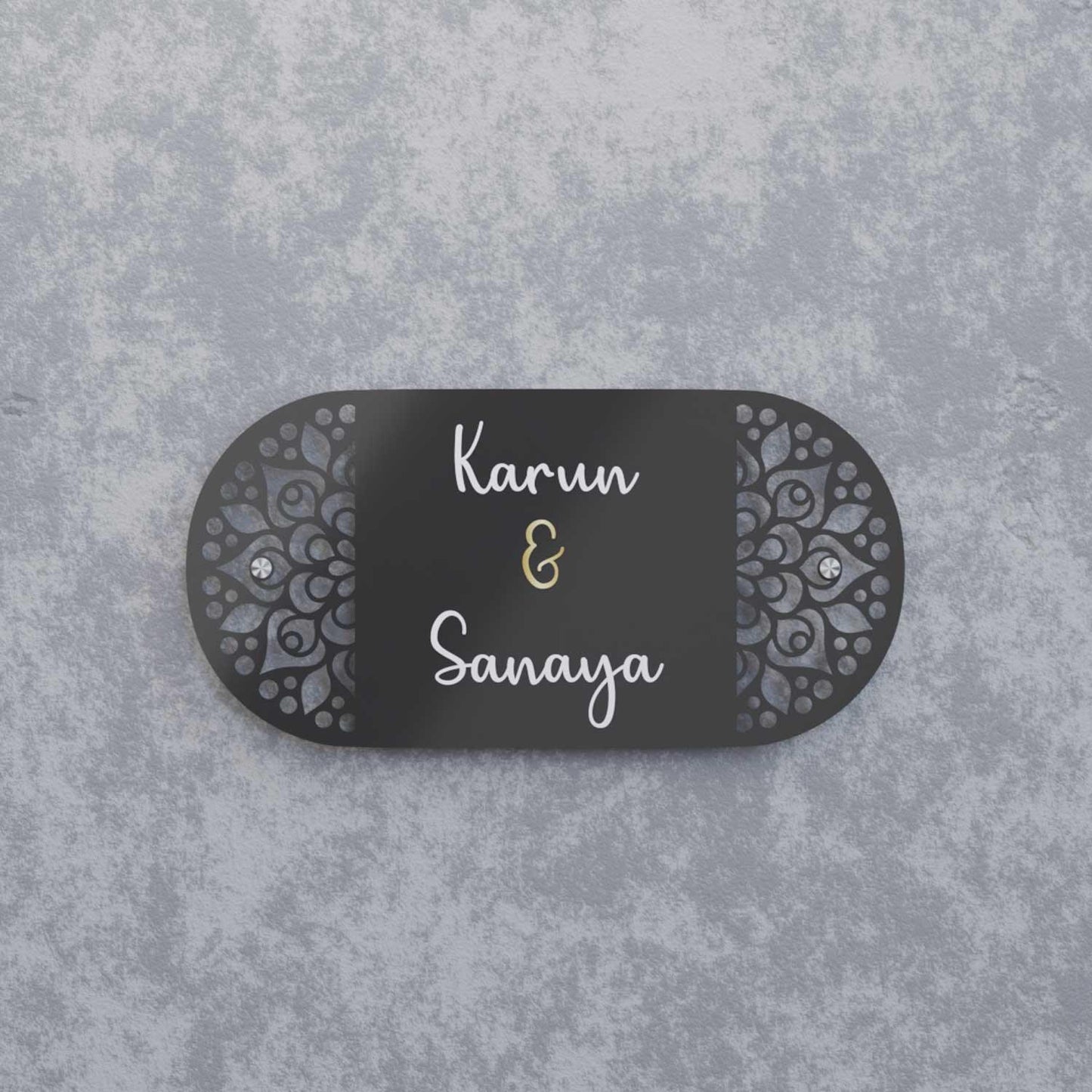 Uns - Steel Name Plate - Housenama