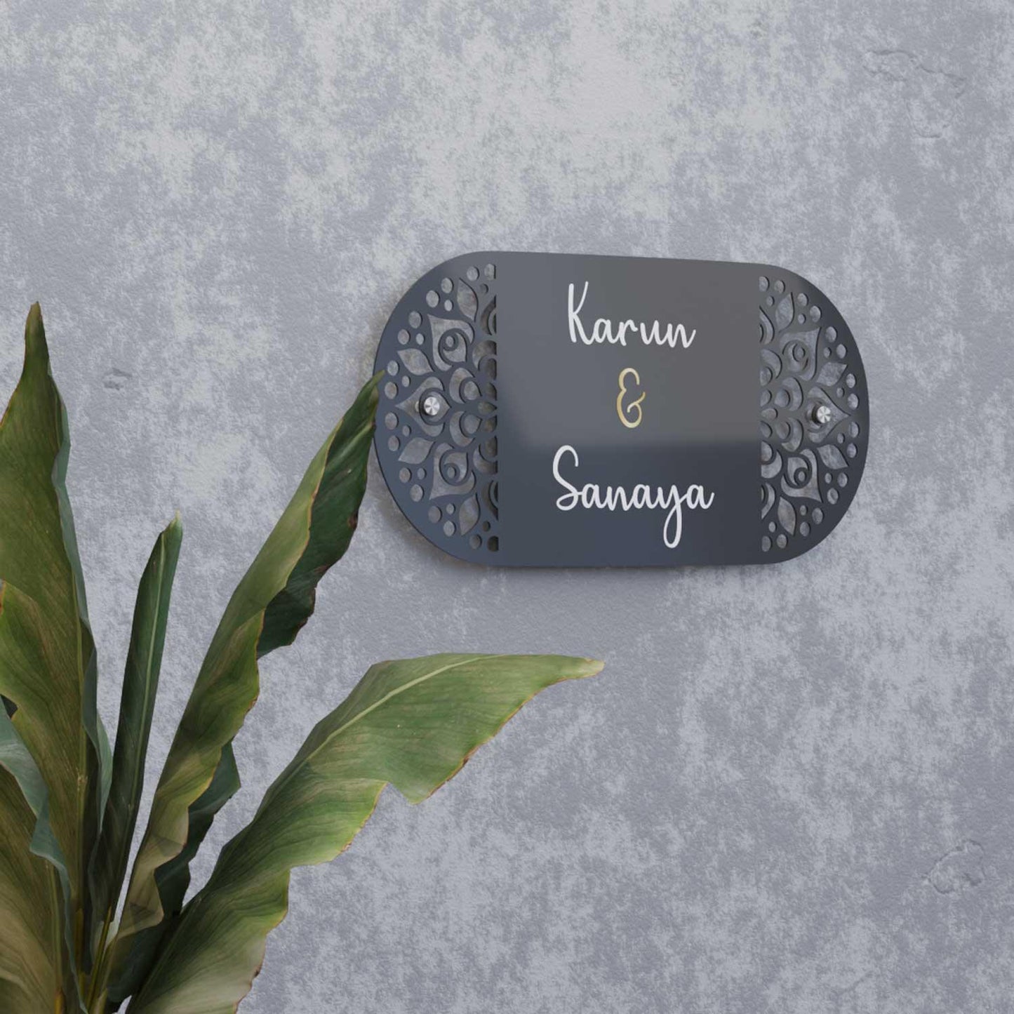 Uns - Steel Name Plate - Housenama