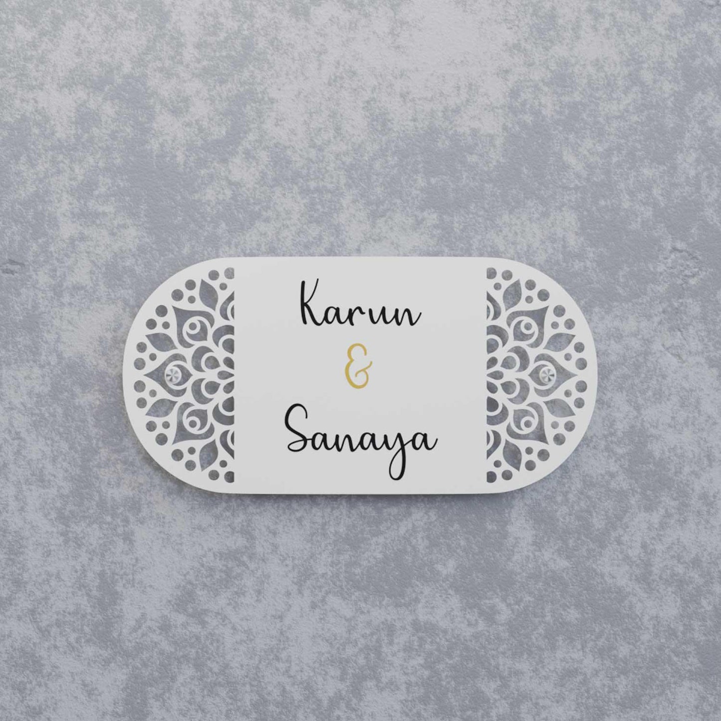 Uns - Steel Name Plate - Housenama