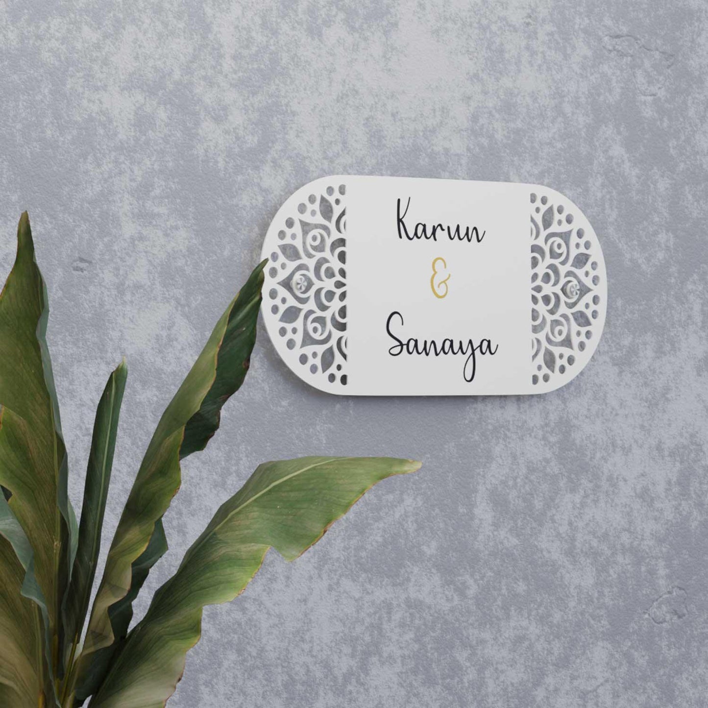 Uns - Steel Name Plate - Housenama