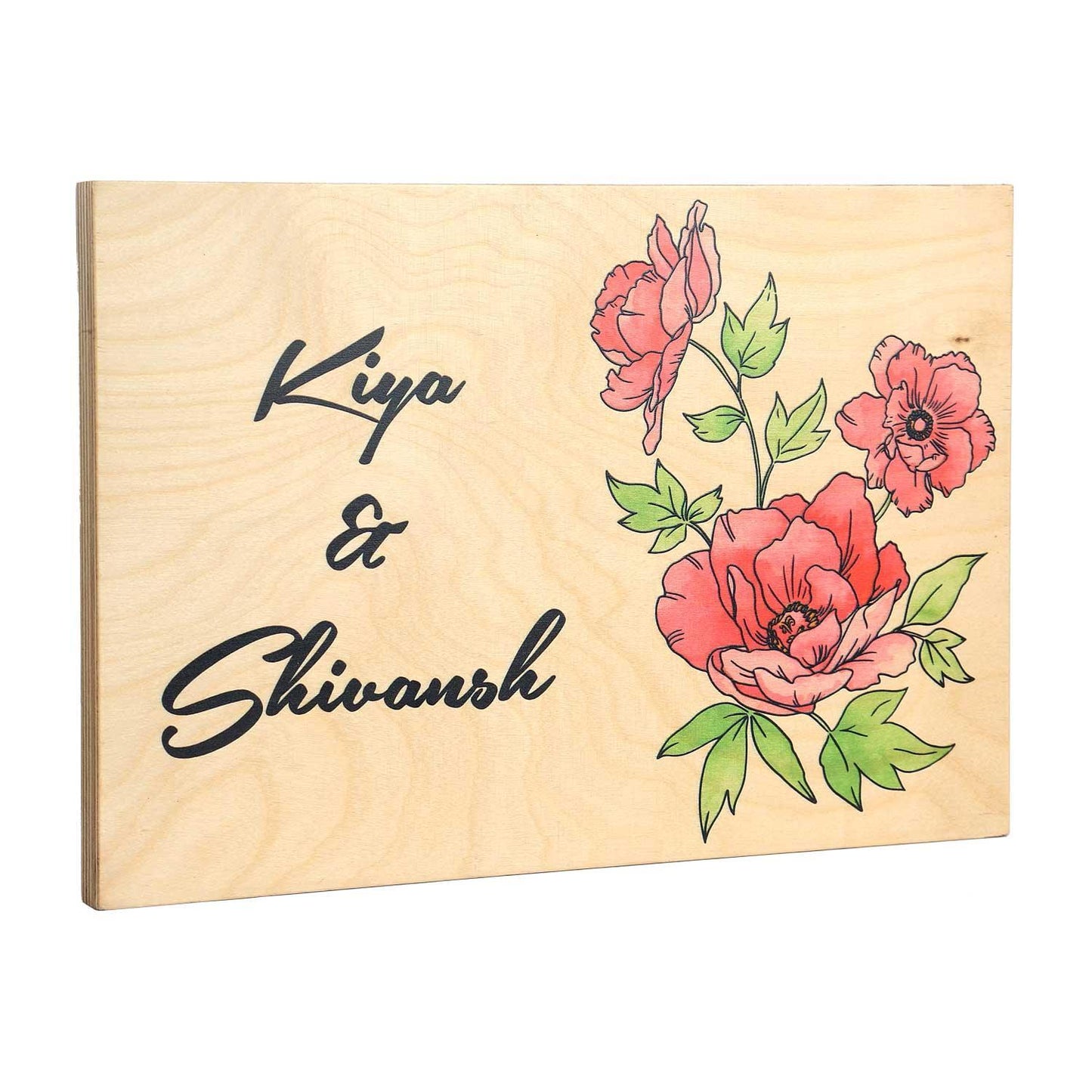 Wonderblooms - Wooden Name Plate - Housenama