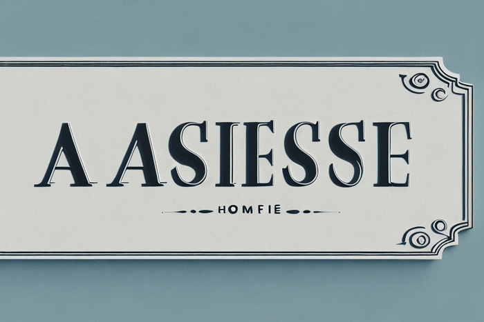 Name-plate with an attractive font