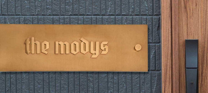 The Mody's - Brass Finish Name Plate