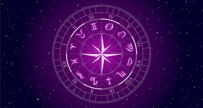 Zodiac wheel on a space background