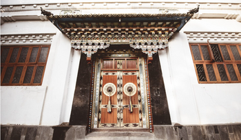 Large wooden door
