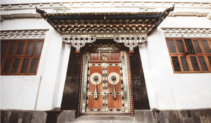 Large wooden door