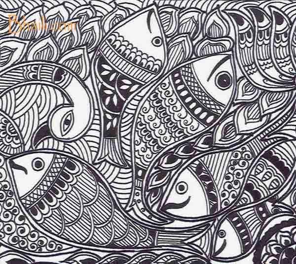 Madhubani Art: A Guide To Create Black and White Madhubani Paintings - Housenama