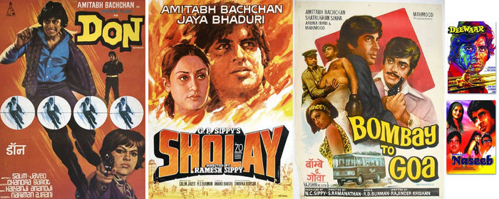 Old Bollywood Posters featuring Amitabh Bachchan
