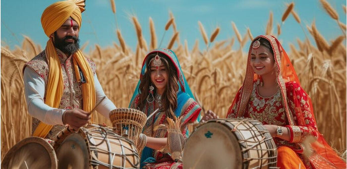 People celebrating Baisakhi