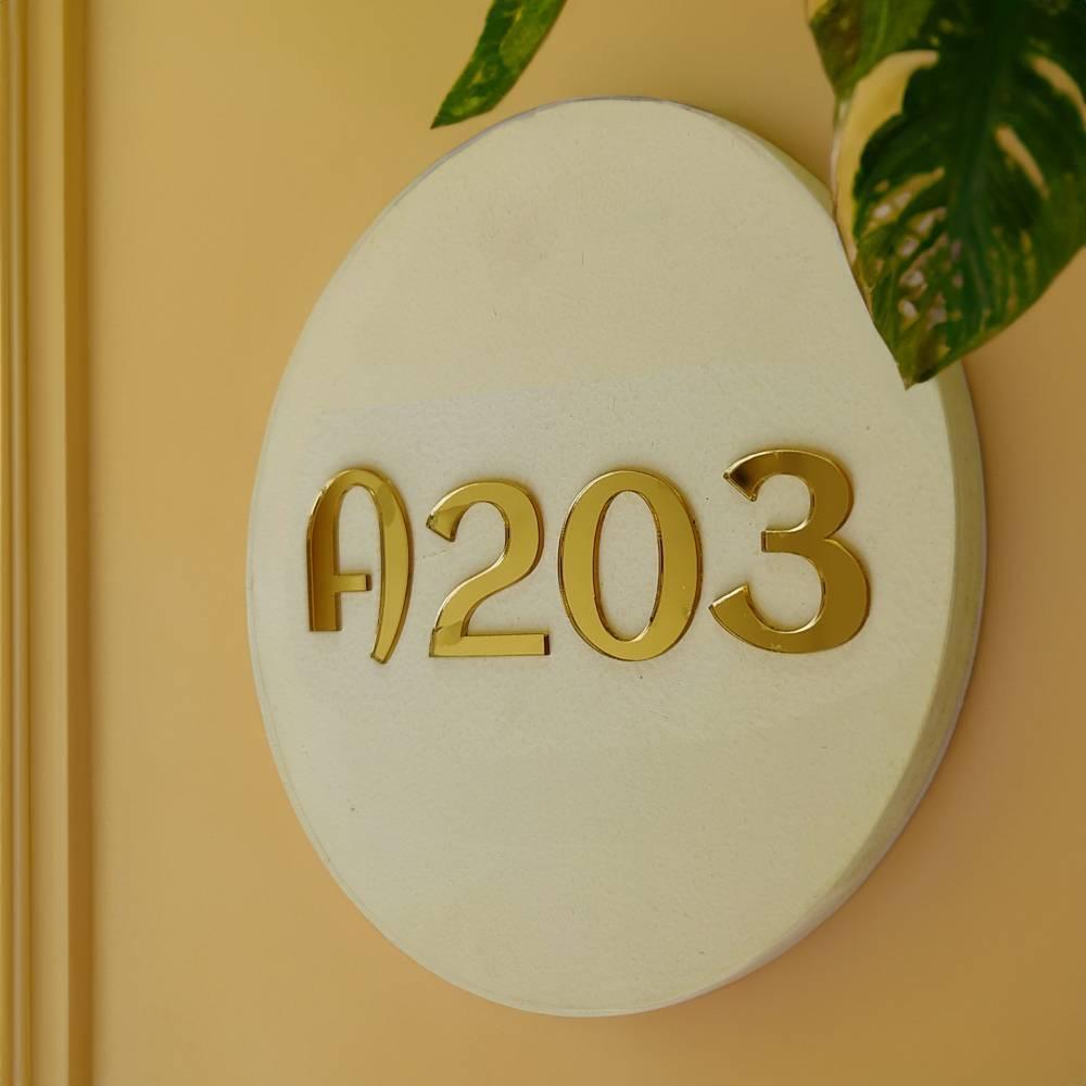 Ivory Aura - Modern House Number Board