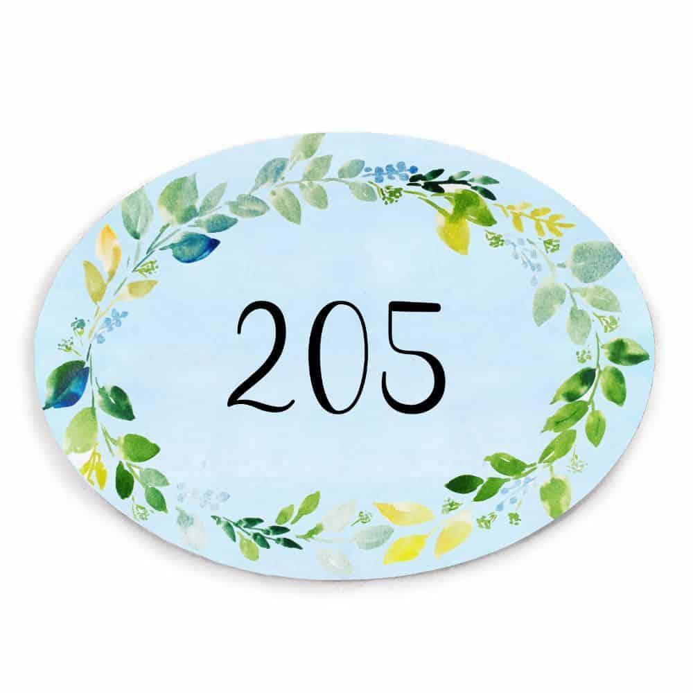 Vibrant Petals - Hand-painted Floral Nameplate - Oval