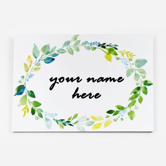 Vibrant Petals - Hand-painted Floral Nameplate - Rectangle