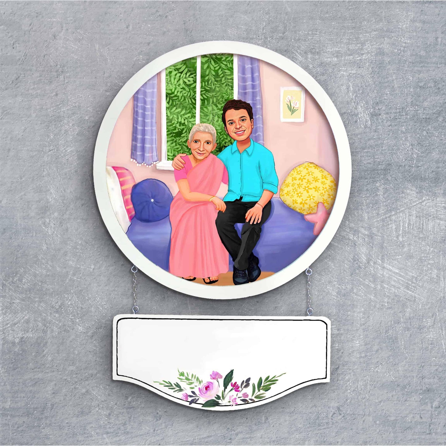 Photo Caricature Nameplate - Picture Perfect - Love to Grandma