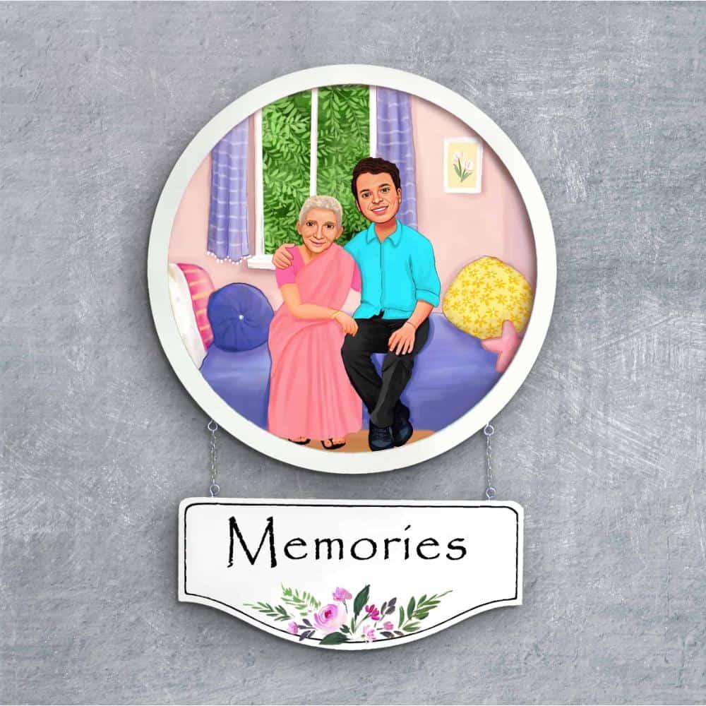 Photo Caricature Nameplate - Picture Perfect - Love to Grandma