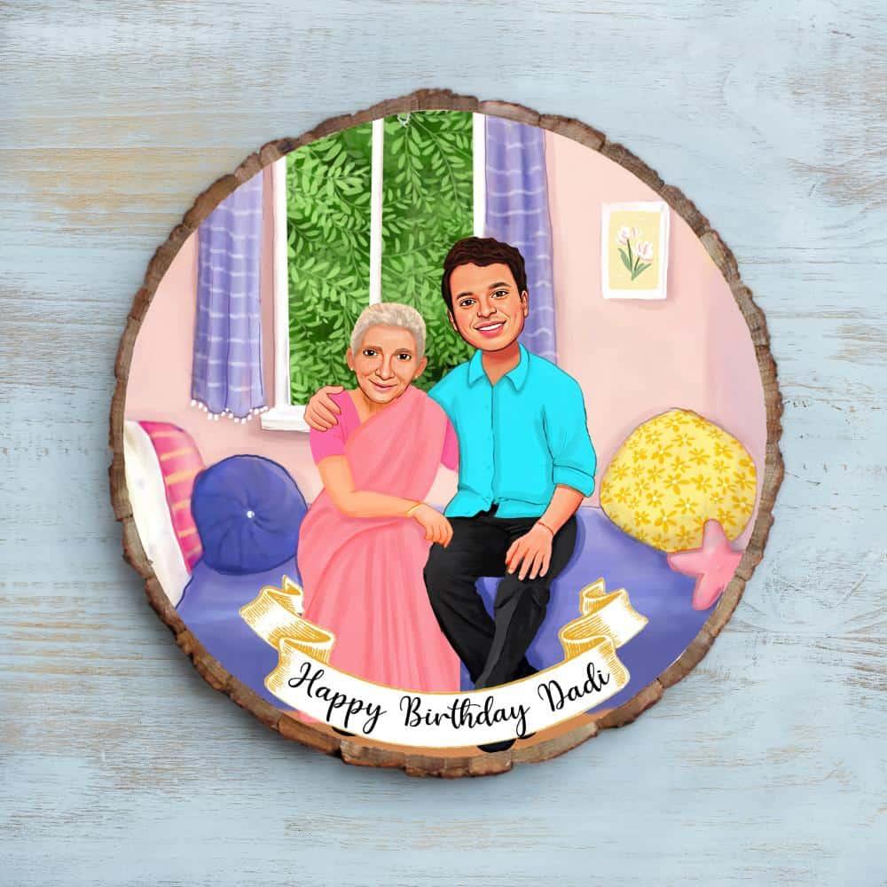 Photo Caricature Nameplate - Picture Perfect - Love to Grandma