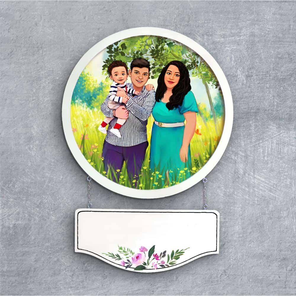 Photo Caricature Nameplate - Picture Perfect - Garden of Memories