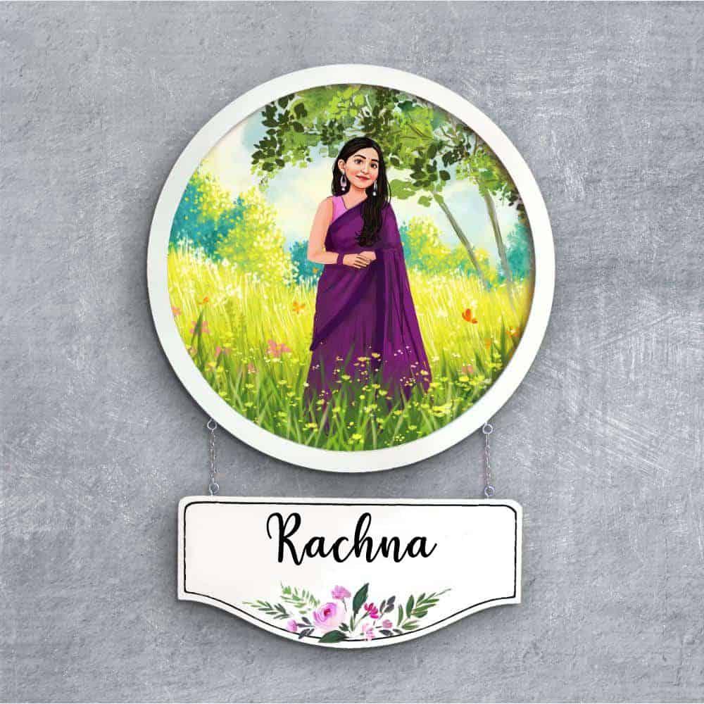 Photo Caricature Nameplate - Picture Perfect - Garden of Memories