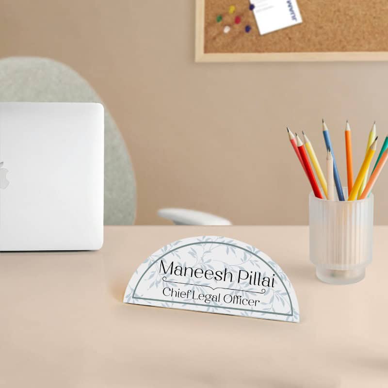 Willow Mist Desk Nameplate