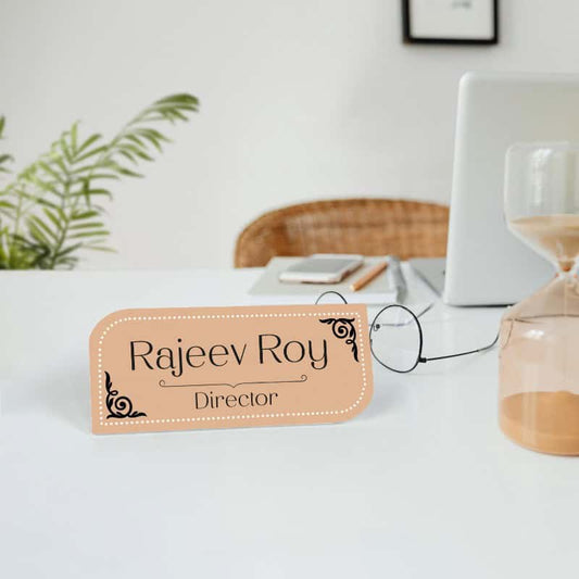 Terracotta Terrazzo Desk Nameplate