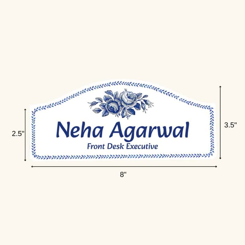 Blush Scroll Desk Nameplate