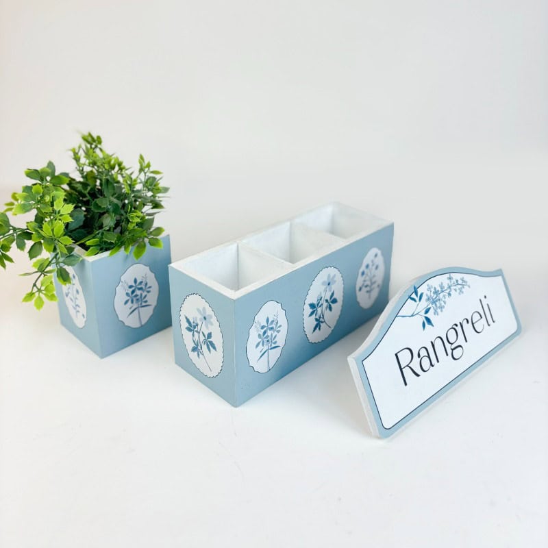 Porcelain Bloom Workspace Set