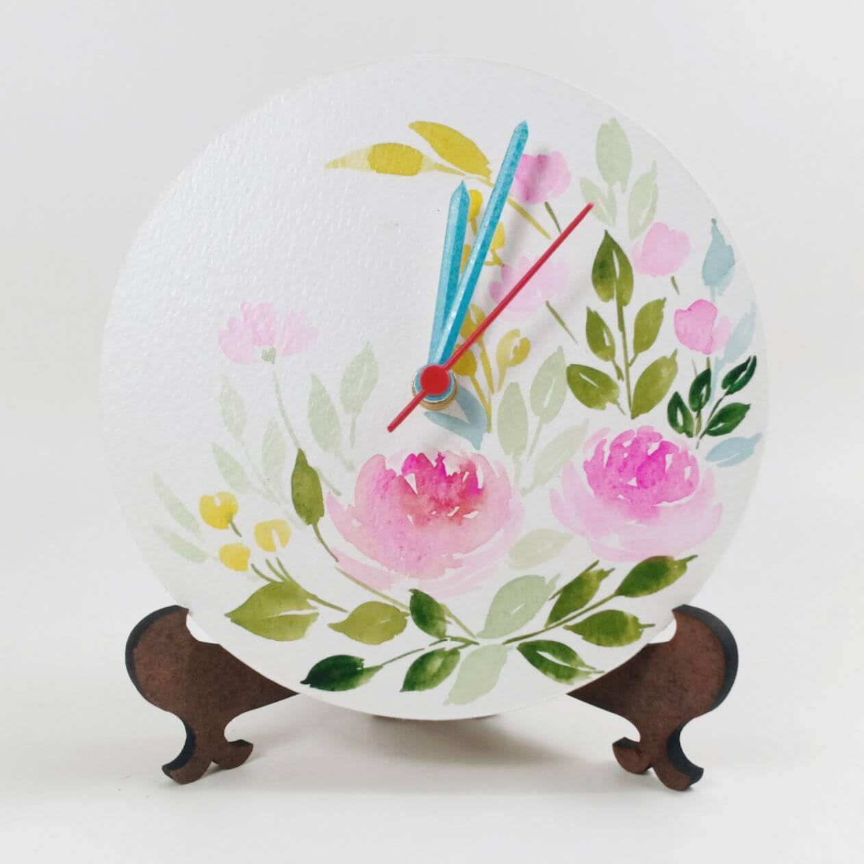 Flower Garden - Hand-painted Table Clock