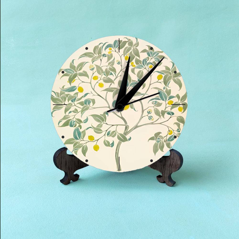 Lemon Tree Table Clock