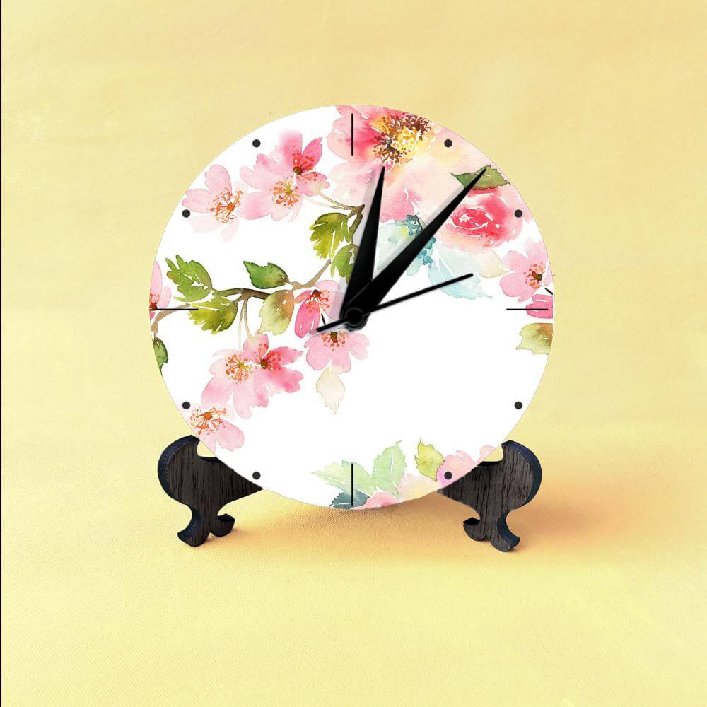 Floral Bliss Table Clock