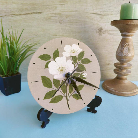 Charming White Table Clock
