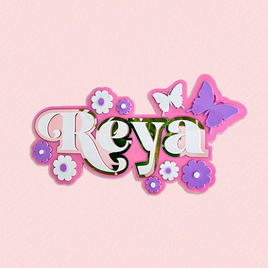 3 Layer Name Plaque - Garden Grace