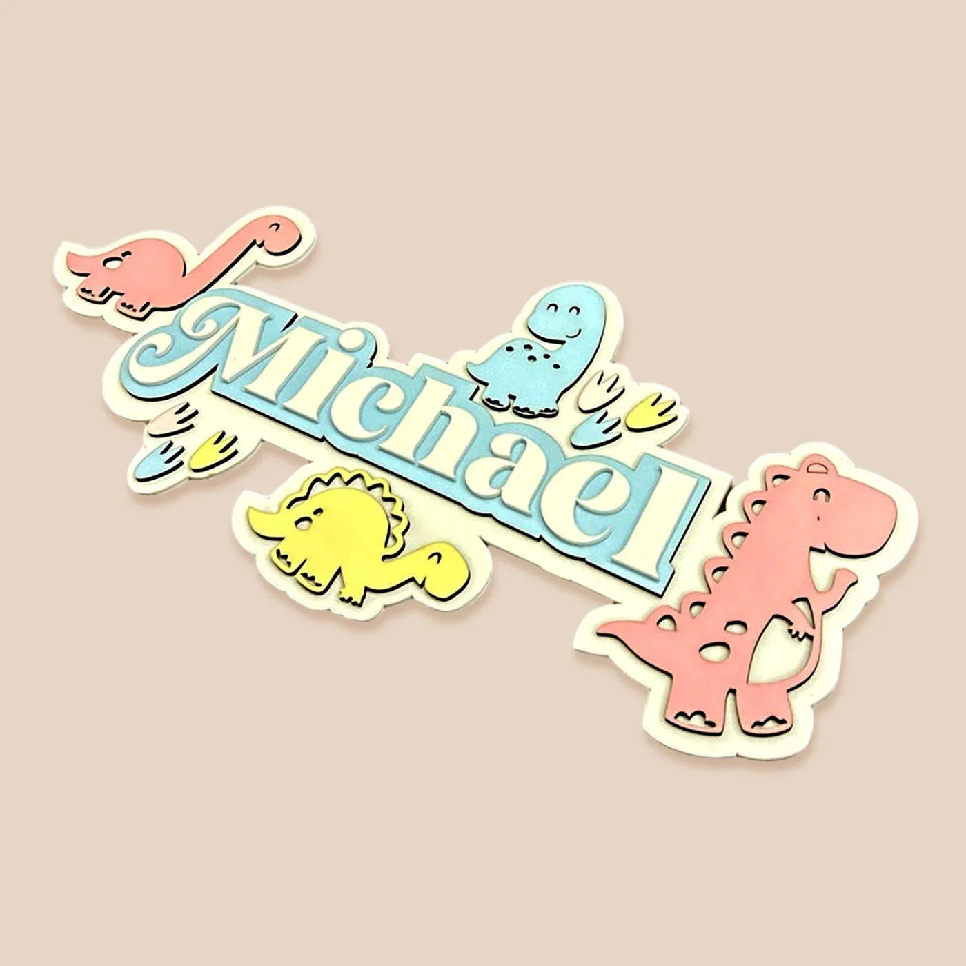 3 Layer Name Plaque - Dino Domain