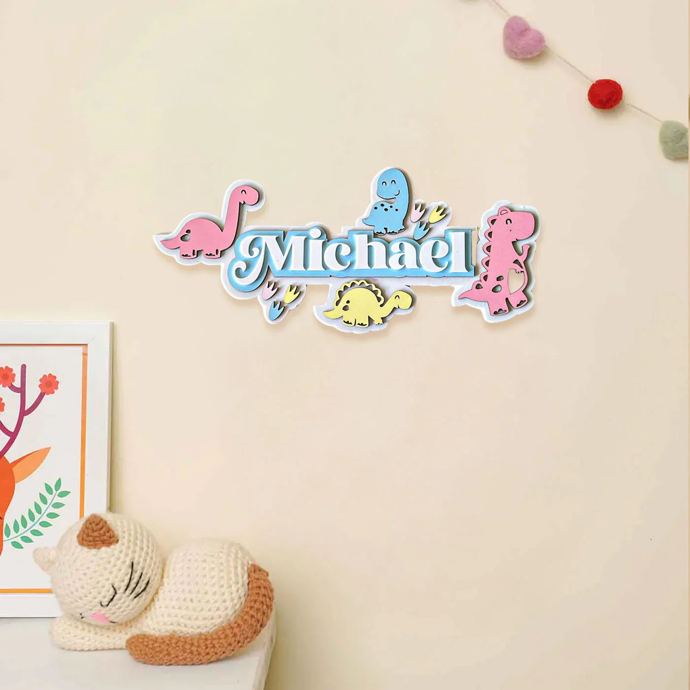 3 Layer Name Plaque - Dino Domain
